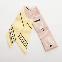 エルメス ツイリー Les Flacons Bandana 香水瓶 シルク スカーフ ベージュ×イエロー Ａランク