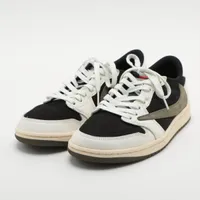 ナイキ×トラヴィススコット AIR JORDAN 1 LOW OG SP レザー×スエード スニーカー 25cm マルチカラー ＡＢランク