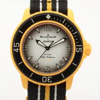 ブランパン×スウォッチ パシフィックオーシャン SO35P100 CE×ナイロン AT 白文字盤