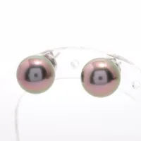 ミキモト パール ピアス K18(WG) 約10.0mm ＡＢランク