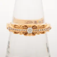 クロムハーツ ベイビークラシック フローラルクロス パヴェダイヤ 22k リング