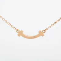 ティファニー Tスマイル ミニ ネックレス 750(PG)