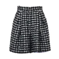 シャネル ココボタン コットン×ナイロン ショートパンツ ブラック×ホワイト ＡＢランク