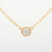 ティファニー バイザヤード 1P ダイヤ ネックレス 750(YG) 直径約4.72mm