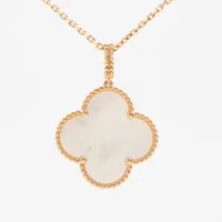 ヴァンクリーフ&アーペル マジックアルハンブラ ロング シェル ネックレス 750(YG)