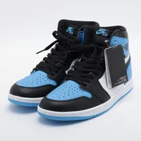 ナイキ AIR JORDAN 1 RETRO HIGH OG レザー ハイカットスニーカー 29cm ブルー×ブラック ＳＡランク