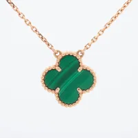 ヴァンクリーフ&アーペル ヴィンテージアルハンブラ マラカイト ネックレス 750(YG)