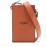 フェンディ ボックス レザー ショルダーバッグ レッド AB