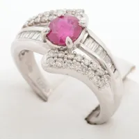 ノンブランド ルビー ダイヤ リング Pt900