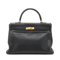 エルメス ケリー35 トリヨンクレマンス エトゥープ シルバー金具 AB