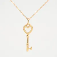 ティファニー ハートキー ネックレス 750(YG)