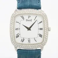 ピアジェ メカニック 9929N WG×革 手巻き 白文字盤