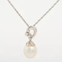 タサキ パール ダイヤ ネックレス Pt900×Pt850