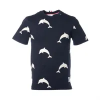 トムブラウン コットン Tシャツ ネイビー