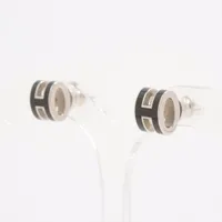 エルメス ミニポップアッシュH ピアス(両耳用) GP シルバー