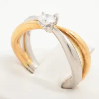 星の砂 ダイヤ リング K18(YG)×Pt900