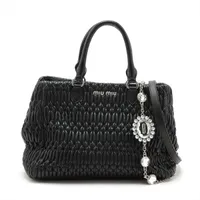 【極美品】レア⭐︎定価約40万円◎ミュウミュウ　ナッパクリスタル　ビジュー　プラダ ミュウミュウ ナッパクリスタルの買取実績価格一覧 | 最新価格相場で