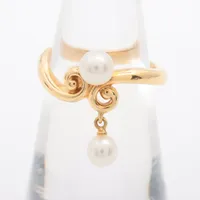 タサキ パール リング K18(YG) 約4.5mm～5.0mm