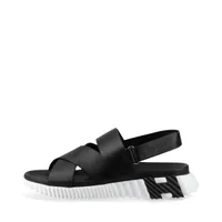 エルメス エレクトリック レザー サンダル 42 ブラック