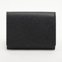 ヴィトン タイガ アンヴェロップカルト ドゥヴィジットNM M64595 カードケース ブラック Ａランク