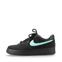 ティファニー×ナイキ AIR FORCE 1 LOW レザー×スエード スニーカー 23SS 28cm ブラック×ライトブルー ＡＢランク