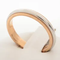 ティファニー ミルグレインバンド リング 750(PG)×Pt950