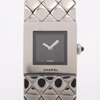 シャネル マトラッセ H0009 SS QZ 黒文字盤
