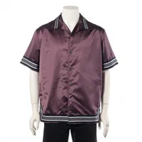 ヴィトン パイソン×ナイロン シャツ 18AW M ボルドー