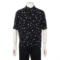 サンローランパリ レーヨン シャツ 19年 38 ブラック