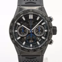 タグホイヤー カレラ ホイヤー02 CBG2017 カーボン×ラバー AT スケルトン文字盤