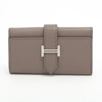 エルメス ベアン ヴォーエプソン キーケース エトゥープ シルバー金具