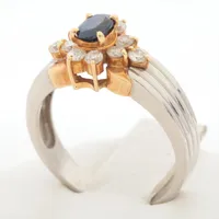 ノンブランド サファイア ダイヤ リング Pt900×K18