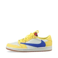 ナイキ×トラヴィススコット AIR JORDAN 1 LOW OG SP ヌバック×レザー スニーカー 24SS 26.5cm マルチカラー ＡＢランク