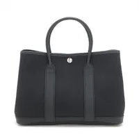 エルメス ガーデンパーティ30 TPM トワルミリタリー×ネゴンダ ブラック シルバー金具