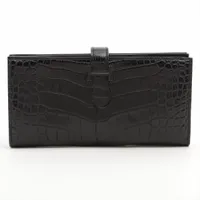 エルメス ベアンスフレ アリゲーター ブラック シルバー金具