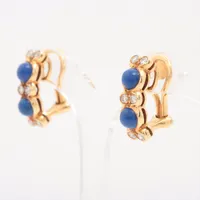 ショーメ ラピスラズリ ダイヤ イヤリング 金性不明（ホールマーク）