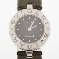 ブルガリ ビーゼロワン BZ22S SS×革 QZ 黒文字盤