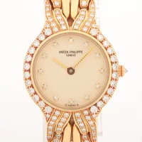 パテックフィリップ ラ フラム 4816/3J YG QZ アイボリー文字盤