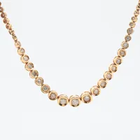 ノンブランド ダイヤ ネックレス K18