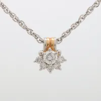 ノンブランド ダイヤ ネックレス K18×Pt900×Pt850 Ｂランク