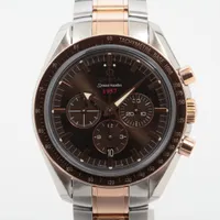 オメガ スピードマスター 321.90.42.50.13.001 SS×PG AT ブラウン文字盤