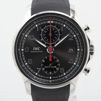 IWC ポルトギーゼ ヨットクラブ IW390503 SS×ラバー AT 黒文字盤 ＡＢランク