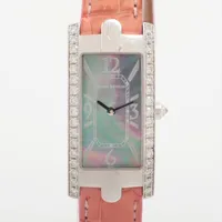 ハリーウィンストン アヴェニュー 330LQW WG×社外革 QZ シェル文字盤