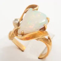 ノンブランド オパール ダイヤ リング 18K Ｂランク
