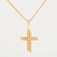 ハリーウィンストン シンボルズバイハリーウィンストン トラフィッククロス ダイヤ ネックレス 750(YG)