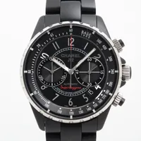 シャネル J12 スーパーレッジェーラ H3409 SS×CE AT 黒文字盤