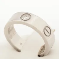 カルティエ ラブ 1P ダイヤ リング Pt950 52