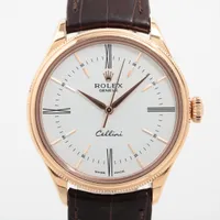 ロレックス チェリーニ 50505 PG×革 AT 白文字盤