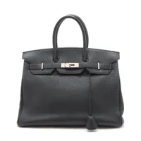 エルメス バーキン35 トゴ ブラック シルバー金具