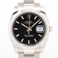 ロレックス オイスターパーペチュアル 115200 SS AT 黒文字盤
